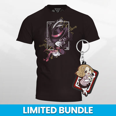 Persona 5 - Noir Shirt and Haru Keychain Bundle