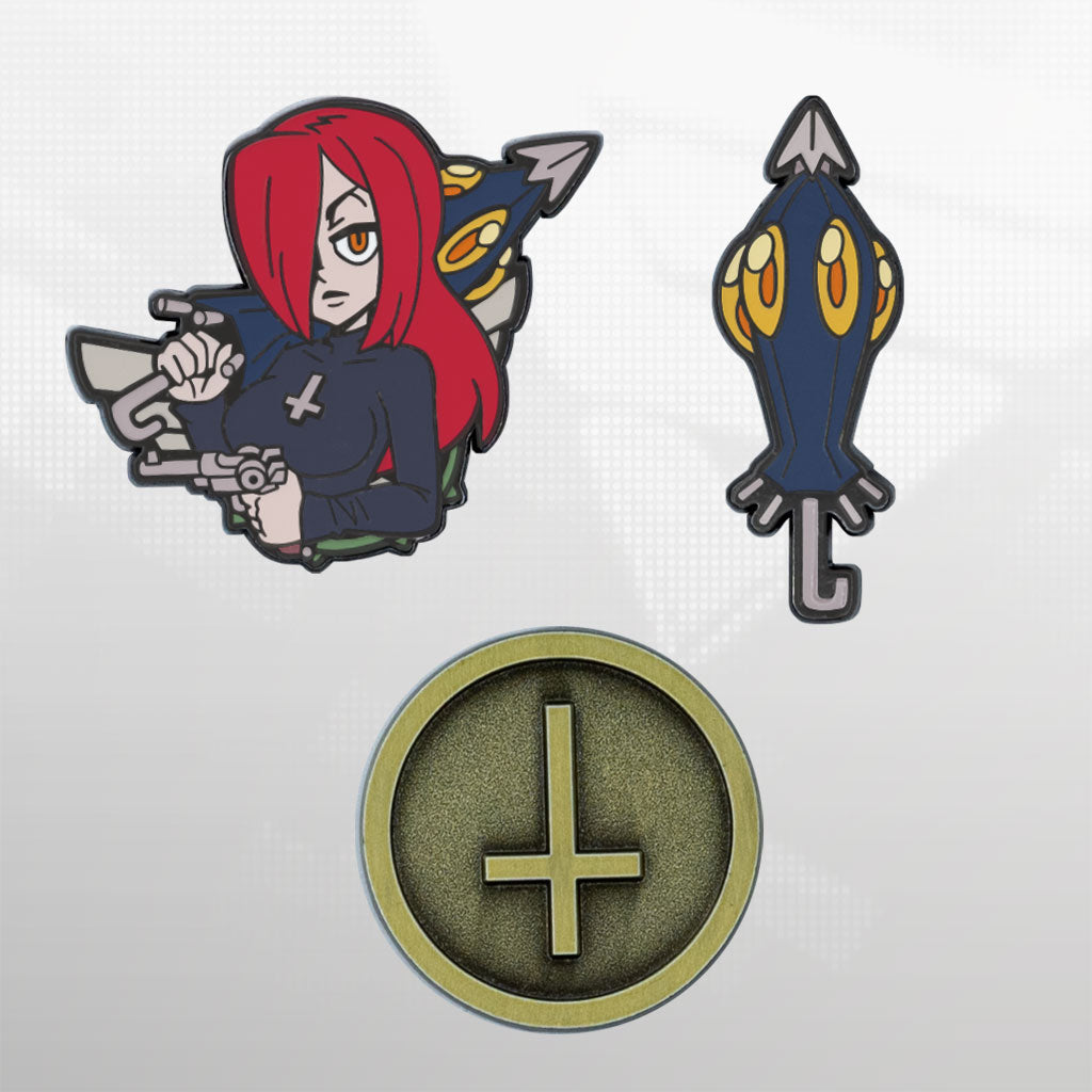 Skullgirls - Parasoul Pin Set